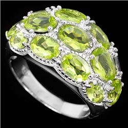 Natural Peridot Gemstone Ring