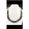 Image 1 : Tibet Hand Made Turquoise & Coral Necklace