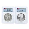 Image 1 : Lot of (2) 2013-W $1 American Silver Eagle Coins PCGS MS70 & PR70DCAM