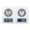 Image 2 : Lot of (2) 2013-W $1 American Silver Eagle Coins PCGS MS70 & PR70DCAM