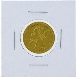 1851 Sardinia 20 Lire Gold Coin