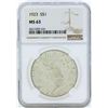 Image 1 : 1923 $1 Peace Silver Dollar Coin NGC MS63