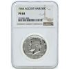 Image 1 : 1964 Accent Hair Kennedy Half Dollar Silver Proof Coin NGC PF64