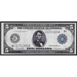 1914 $5 Federal Reserve Note Blue Seal