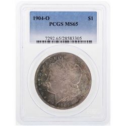1904-O $1 Morgan Silver Dollar Coin PCGS MS64 Great Toning