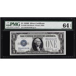 1928B $1 Silver Certificate Note PMG Choice Uncirculated 64EPQ
