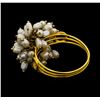 Image 3 : 21KT Yellow Gold Freshwater Pearl Cluster Ring
