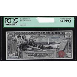 1896 $1 Silver Certificate Educational Note PCGS Very Choice New 64PPQ