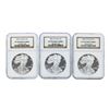 Image 1 : Set of 2004-2006W $1 American Silver Eagle Coins NGC PF70 Ultra Cameo