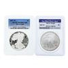 Image 1 : Lot of (2) 2007-W $1 American Silver Eagle Coins PCGS MS70 & PR70DCAM