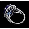 Image 3 : 18KT White Gold 12.01ct Tanzanite and Diamond Ring