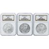 Image 1 : Lot of (3) 2005-2007 $1 American Silver Eagle Coins PCGS MS69
