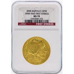 2006 $50 American Buffalo Gold Coin NGC MS70