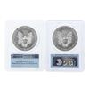 Image 2 : Lot of 2015 & 2015-W $1 American Silver Eagle Coins PCGS MS70