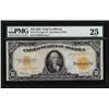 Image 1 : 1922 $10 Gold Certificate Note PMG Very Fine 25