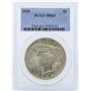 Image 1 : 1925 $1 Peace Silver Dollar Coin PCGS MS65