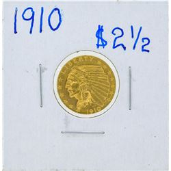 1910 $2 1/2 Indian Head Quarter Eagle Gold Coin