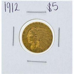 1912 $5 Indian Head Half Eagle Gold Coin