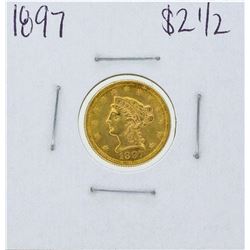 1897 $2 1/2 Liberty Head Quarter Eagle Gold Coin