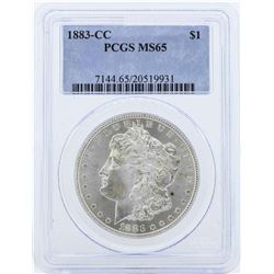 1883-CC $1 Morgan Silver Dollar Coin PCGS MS65