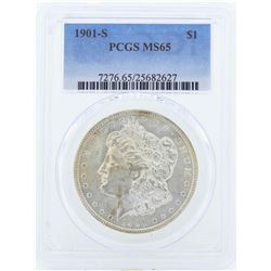 1901-S $1 Morgan Silver Dollar Coin PCGS MS65