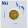 Image 1 : 1861 $2 1/2 Liberty Head Quarter Eagle Gold Coin