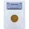 Image 1 : 1881 $5 Liberty Head Half Eagle Gold Coin PCGS AU50