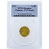 Image 1 : 1909 $2 1/2 Indian Head Quarter Eagle Gold Coin PCGS Genuine UNC Details