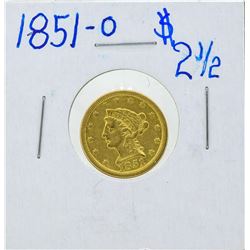 1851-O $2 1/2 Liberty Head Quarter Eagle Gold Coin