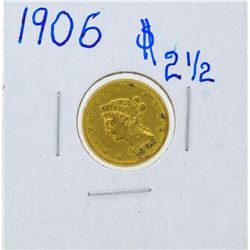 1906 $2 1/2 Liberty Head Quarter Eagle Gold Coin