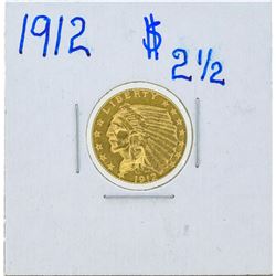 1912 $2 1/2 Indian Head Quarter Eagle Gold Coin
