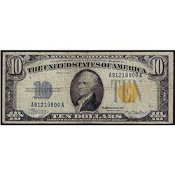 1934A $10 North Africa Silver Certificate WWII Emergency Note
