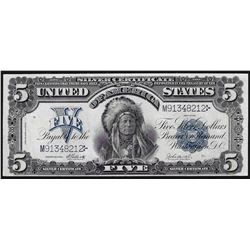 1899 $5 Indian Chief Silver Certificate Bank Note
