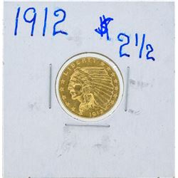 1912 $2 1/2 Indian Head Quarter Eagle Gold Coin