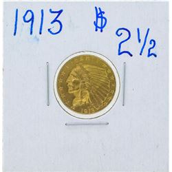 1913 $2 1/2 Indian Head Quarter Eagle Gold Coin