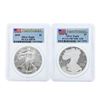 Image 1 : Lot of (2) 2010 $1 American Silver Eagle Coins PCGS MS70 & PR70DCAM