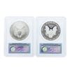 Image 2 : Lot of (2) 2010 $1 American Silver Eagle Coins PCGS MS70 & PR70DCAM