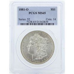 1881-O $1 Morgan Silver Dollar Coin PCGS MS65