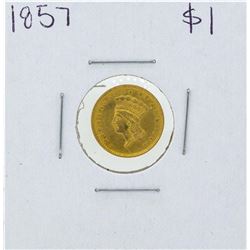 1857 $1 Indian Princess Head Gold Dollar Coin