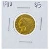 Image 1 : 1910 $5 Indian Head Half Eagle Gold Coin