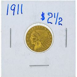 1911 $2 1/2 Indian Head Quarter Eagle Gold Coin