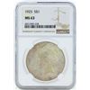 Image 1 : 1923 $1 Peace Silver Dollar Coin NGC MS63