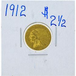 1912 $2 1/2 Indian Head Quarter Eagle Gold Coin