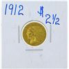 Image 1 : 1912 $2 1/2 Indian Head Quarter Eagle Gold Coin