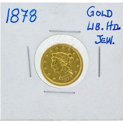 1878 $5 Liberty Head Half Eagle Love Token