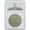 Image 1 : 1934 $1 Peace Silver Dollar Coin NGC MS63