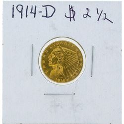 1914-D $2 1/2 Indian Head Quarter Eagle Gold Coin