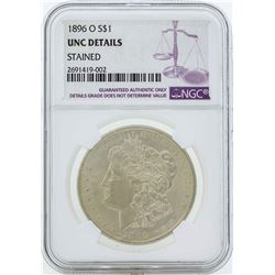 1896-O $1 Morgan Silver Dollar Coin NGC Unc Details