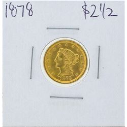 1878 $2 1/2 Liberty Head Quarter Eagle Gold Coin