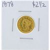 Image 1 : 1878 $2 1/2 Liberty Head Quarter Eagle Gold Coin